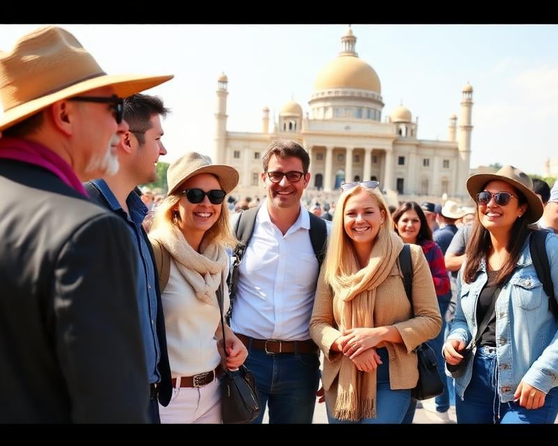 Attractions and tours using AI concierge messaging for visitor support